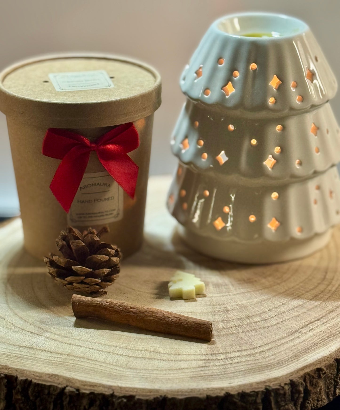 Christmas wax melts tub and burner set