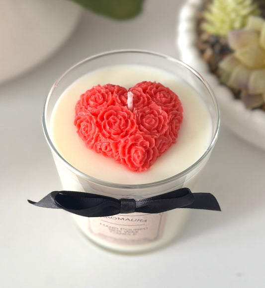 Love heart candle