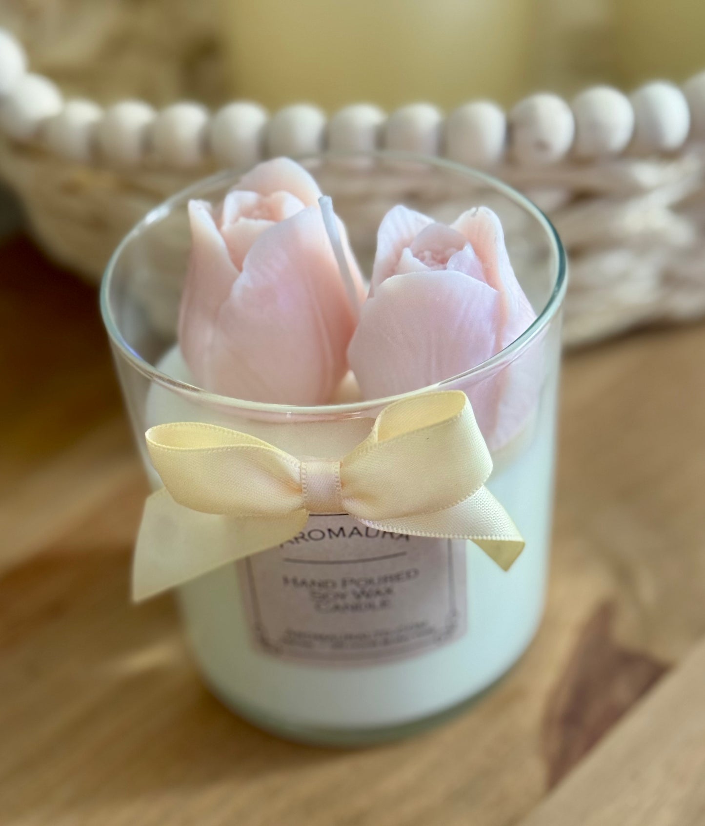 Tulip candle pink