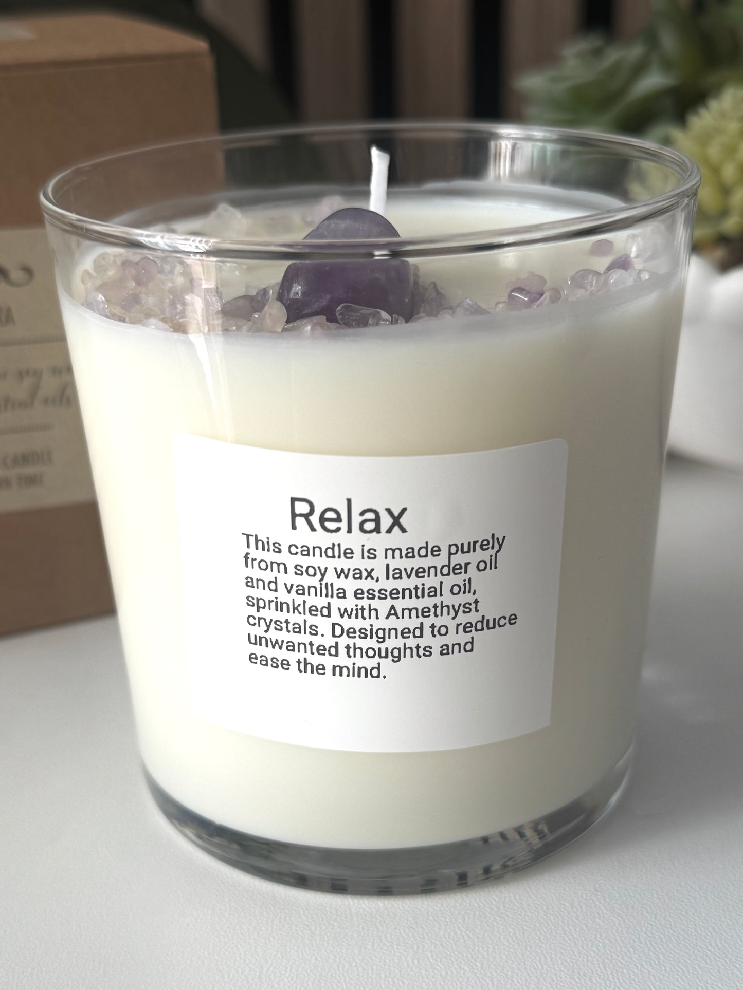 Relax crystal candle