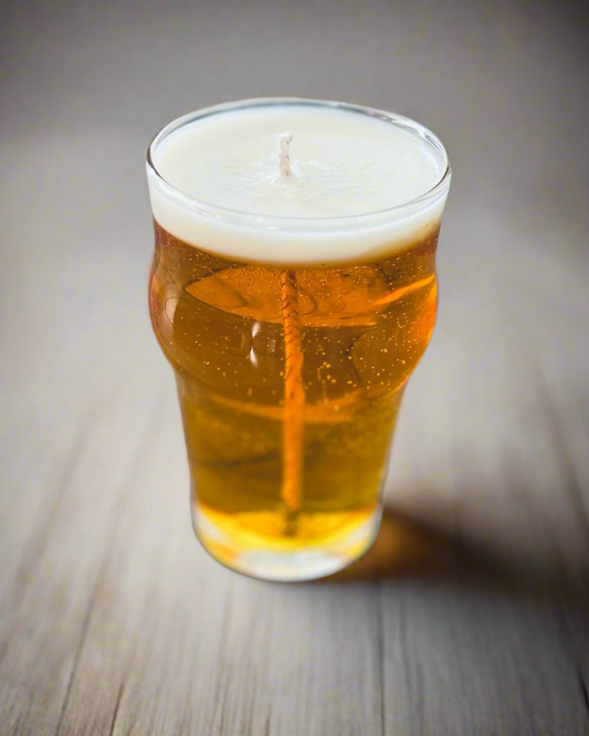 Half pint of beer candle