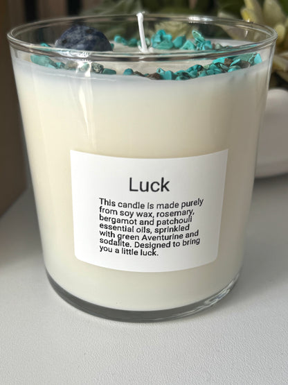 Luck crystal candle