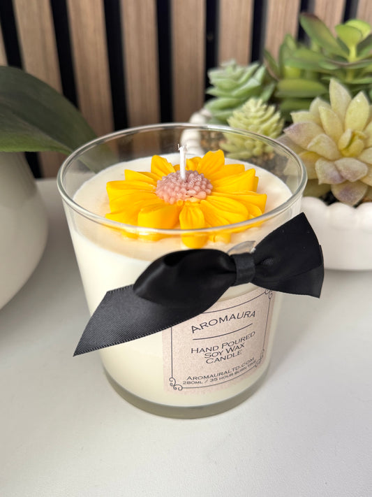 Sunflower candle