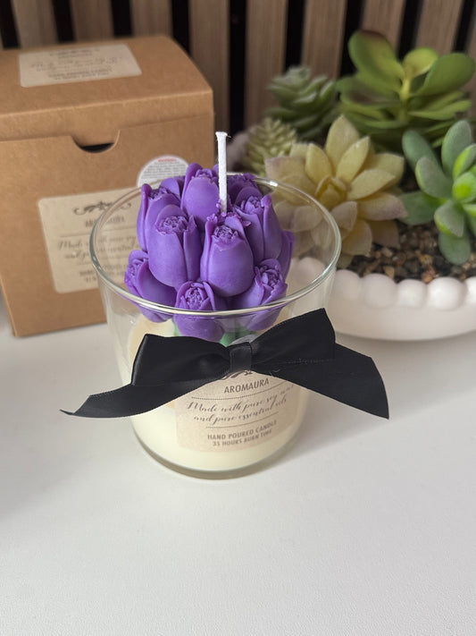 Bouquet purple candle