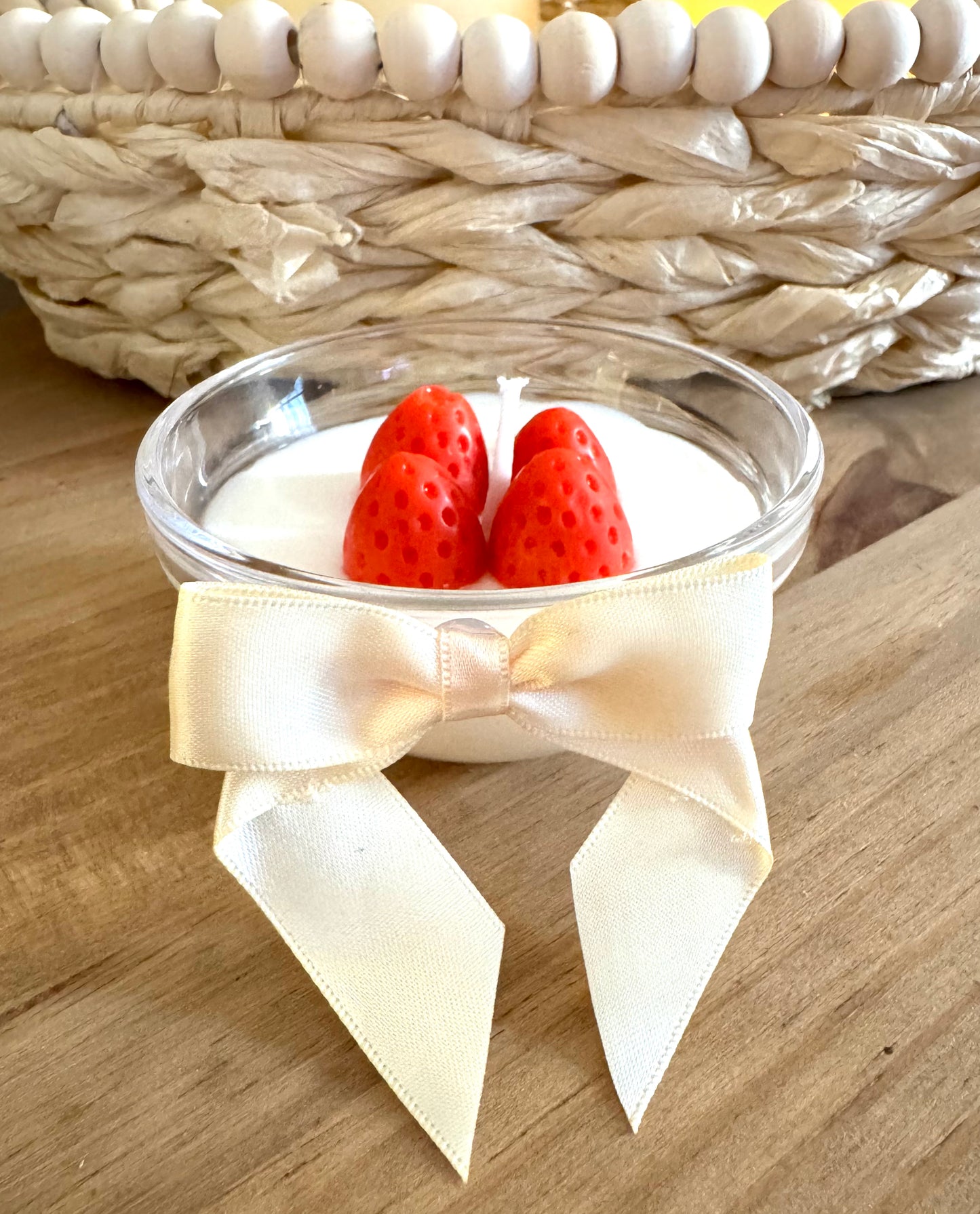 Mini strawberry candle