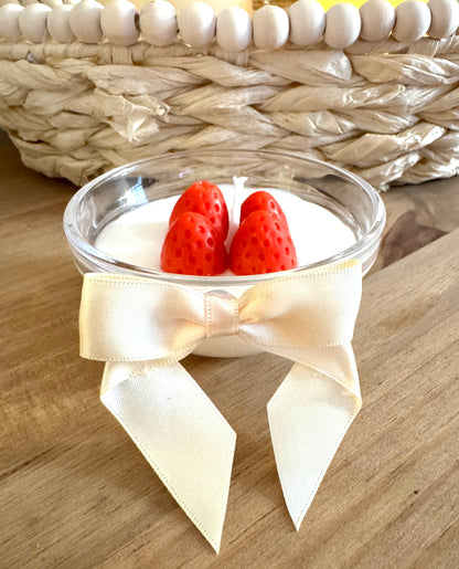 Mini strawberry candle