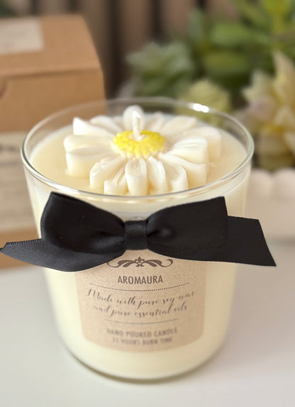 Yellow Daisy candle