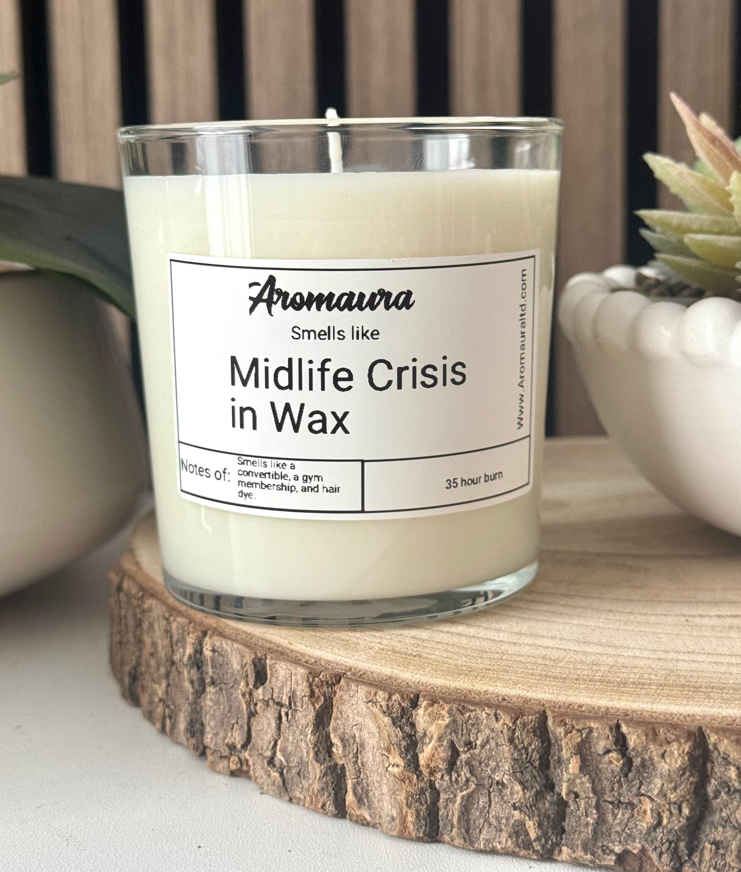 Midlife crisis in wax candle