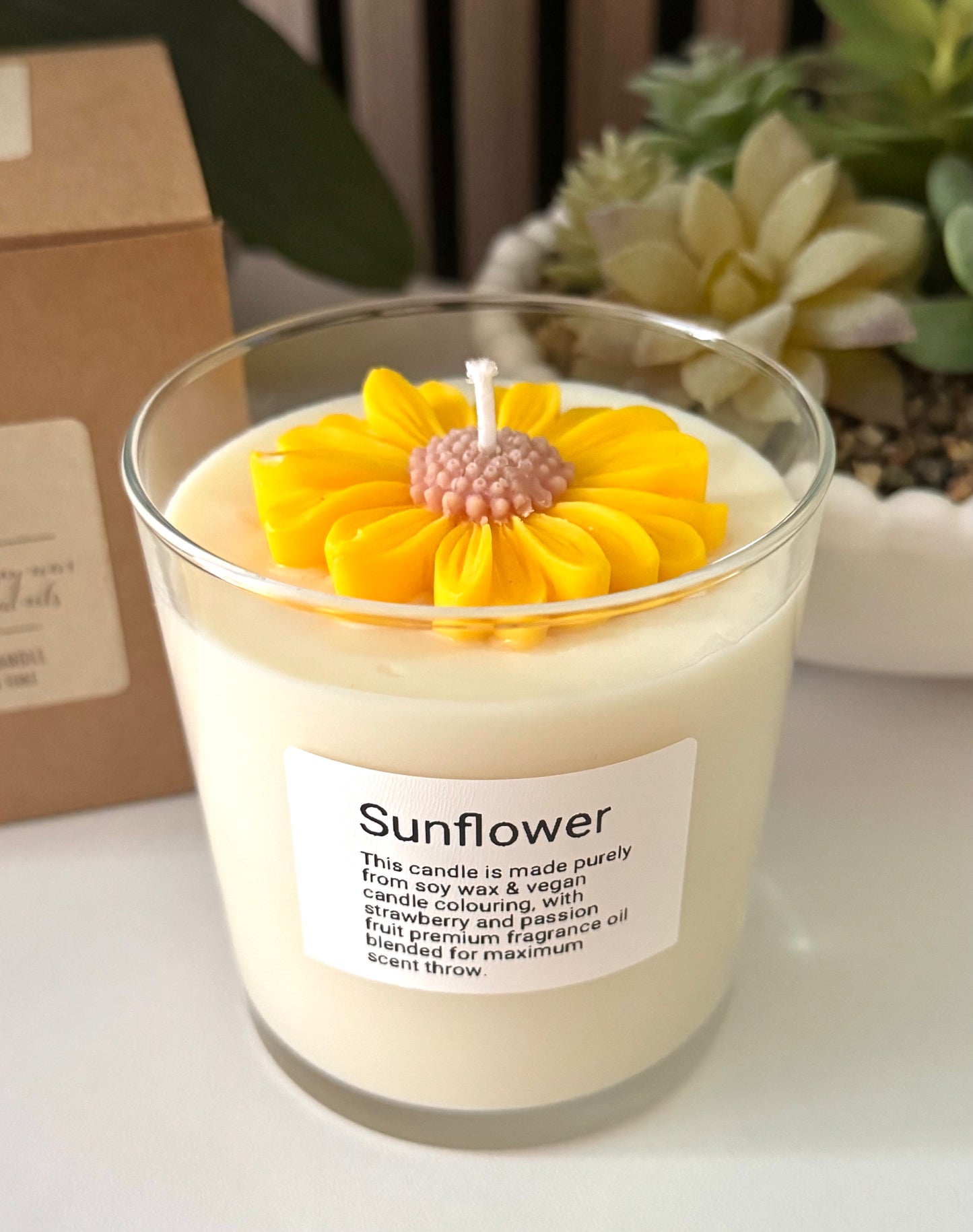 Sunflower candle