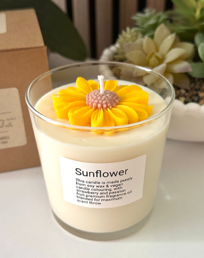Sunflower candle