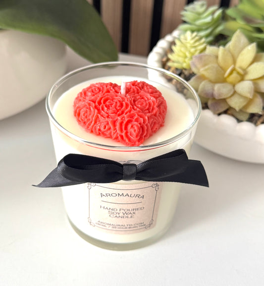 Love heart candle