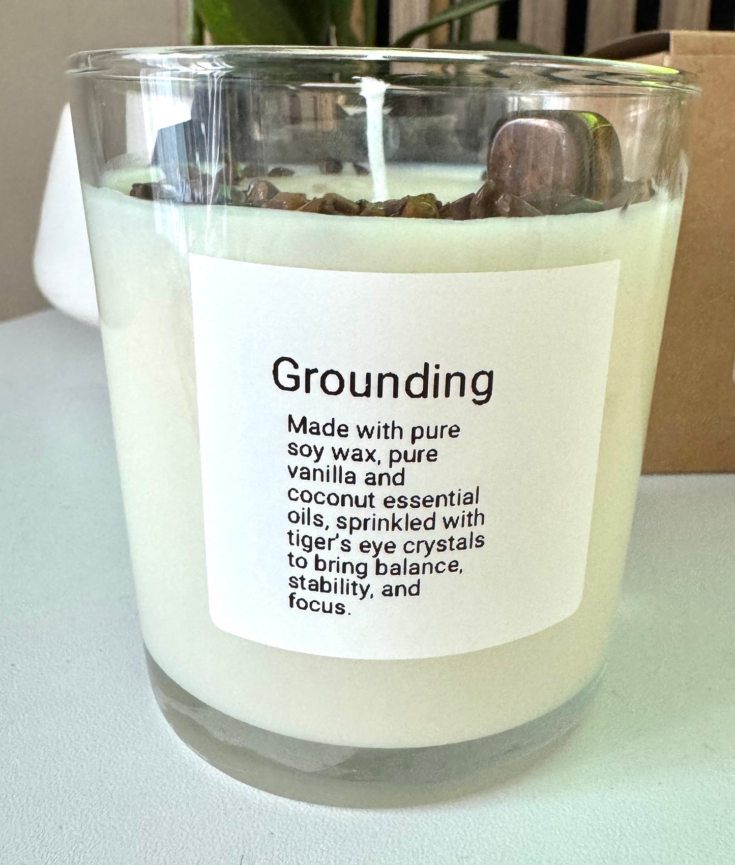 Grounding Crystal candle