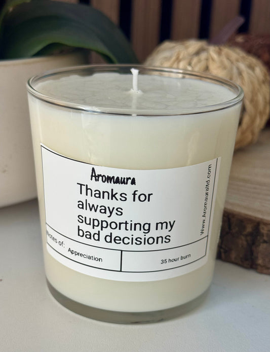 Bad decision candle