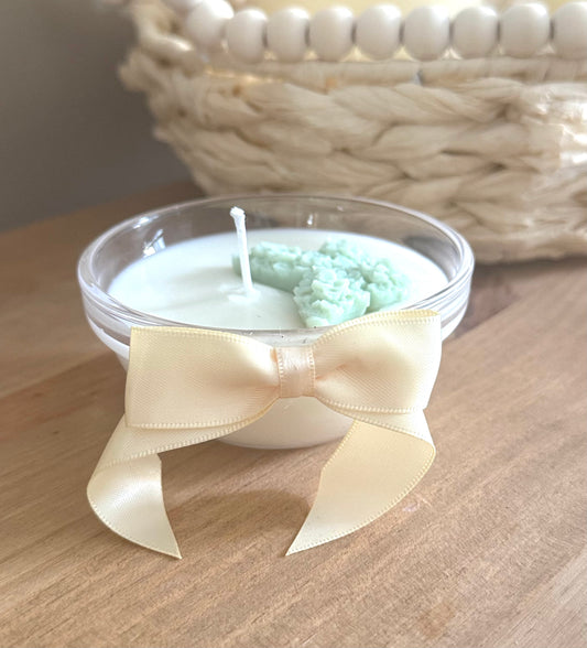 Mini green butterfly candle