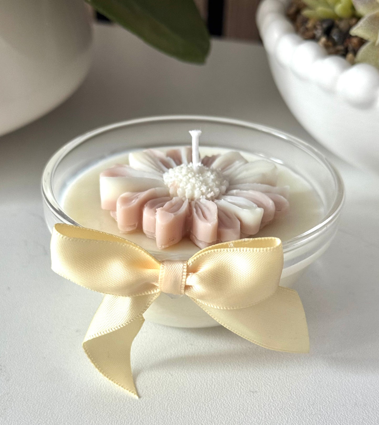 Mini autumn Daisy candle