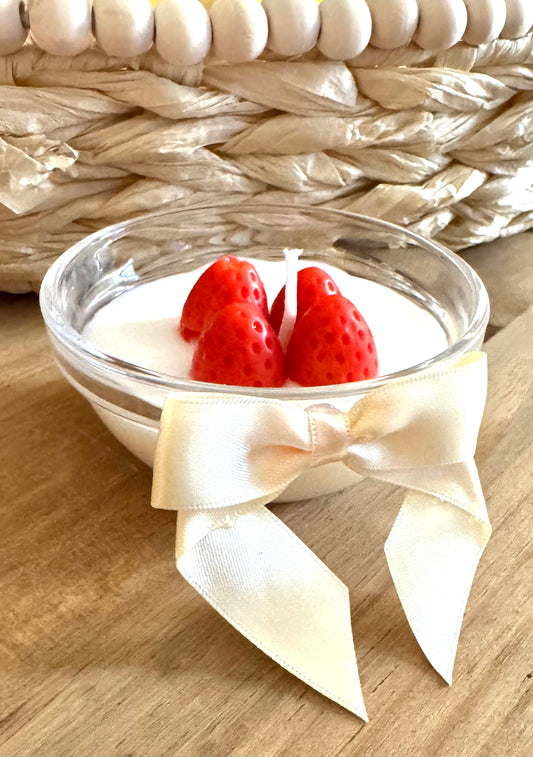 Mini strawberry candle