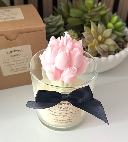 Bouquet pink candle