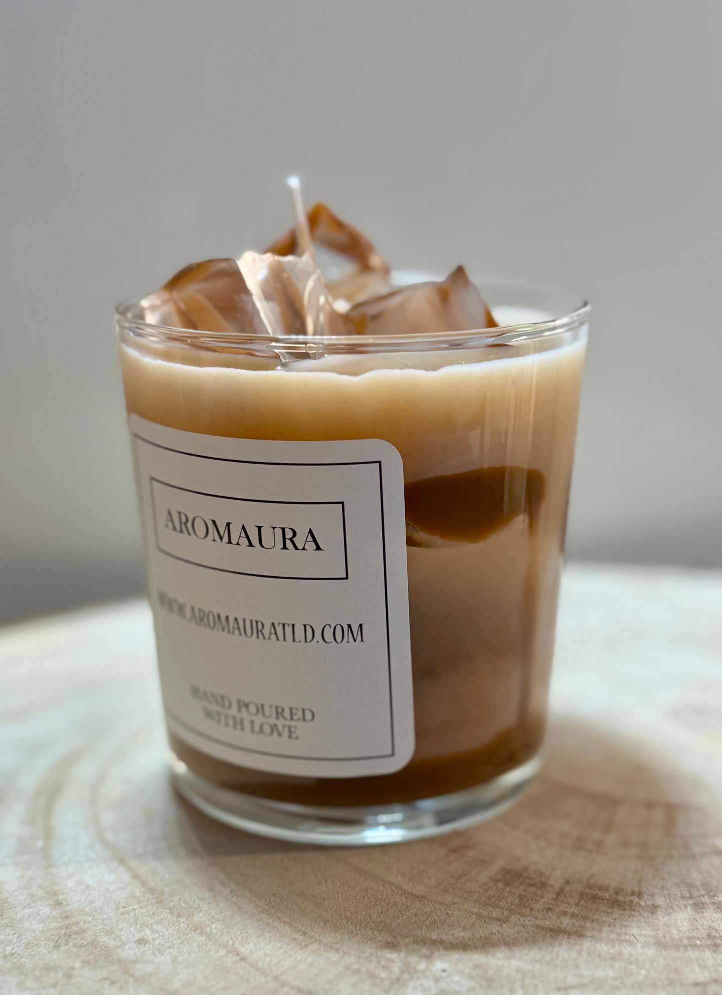 Iced caramel frappe candle