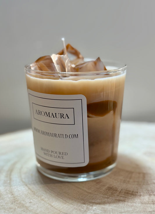 Iced caramel frappe candle