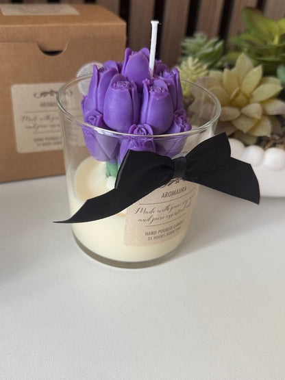 Bouquet purple candle