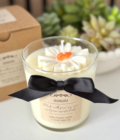 Orange Daisy candle