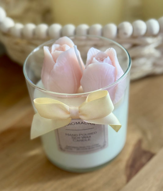 Tulip candle pink
