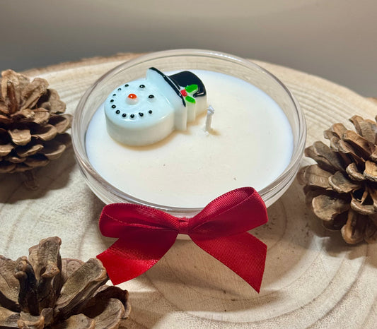 Mini snowman candle