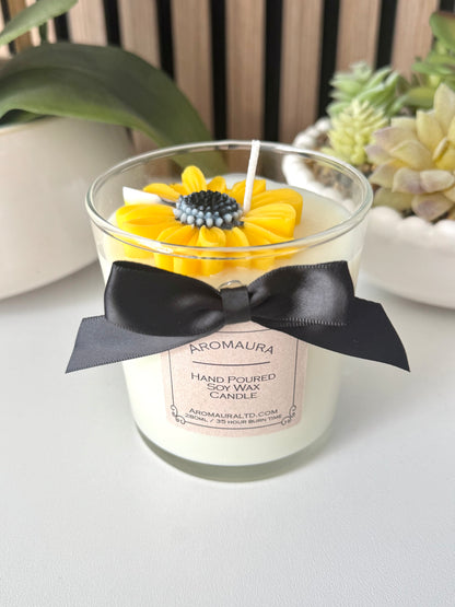 Sunflower candle
